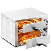 Electric Countertop Pizza Oven 12" Adjustable Temperature 0-120Min Timer